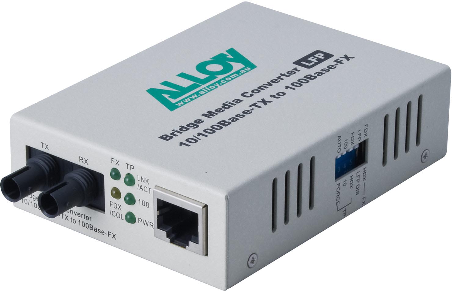 Alloy FCR200STR  10/100Base-TX to 100Base-FX Multimode Fibre (STR) Converter with LFP via FEF or FM. 2Km Alloy FCR200STR  10/100Base-TX to 100Base-FX Multimode Fibre (STR) Converter with LFP via FEF or FM. 2Km